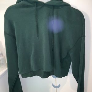 dark green cropped hoodie from UO